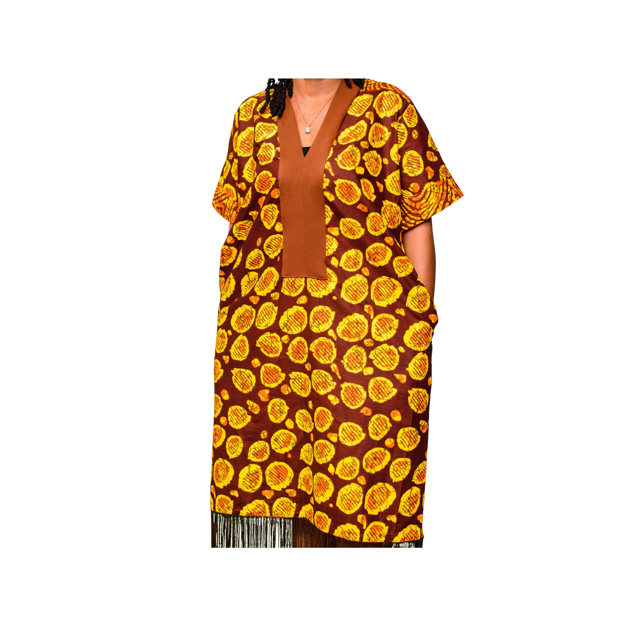 Chioma Stunning Ankara Gown With Fringe