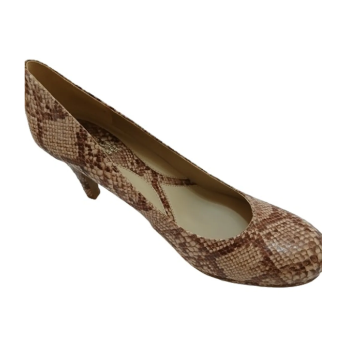 Naturalizer Lennox Snake Print Heels - Brown - Image 3