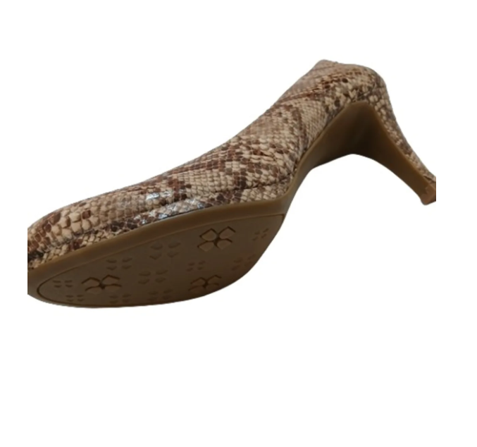 Naturalizer Lennox Snake Print Heels - Brown - Image 4