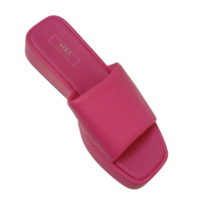 M&S Ladies Platform Shoe - Pink - Image 2