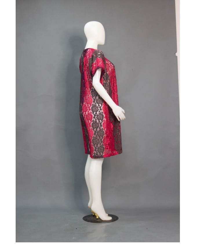 Sarah Short Chantilly Lace Gown - Image 2