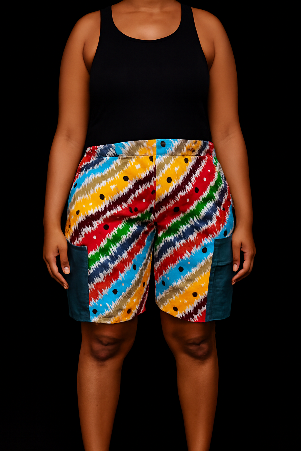 Oge Casuall Short Ankara Print With Side Pocket