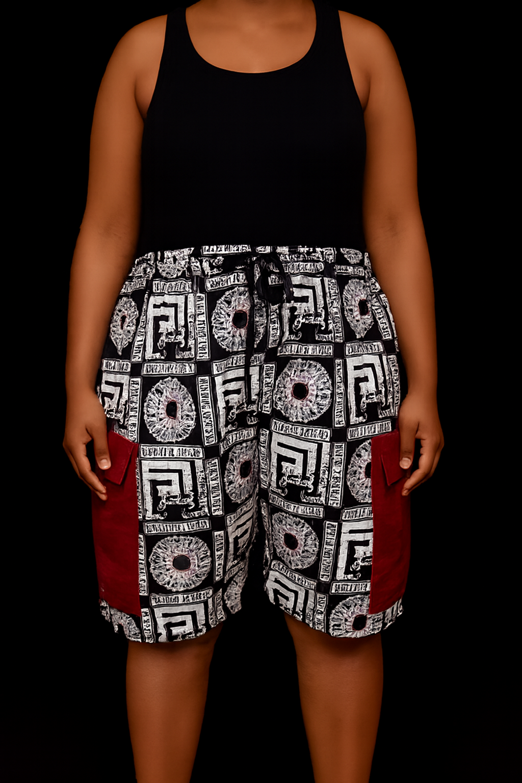Tope Casuall Short Ankara Print With Side Pocket