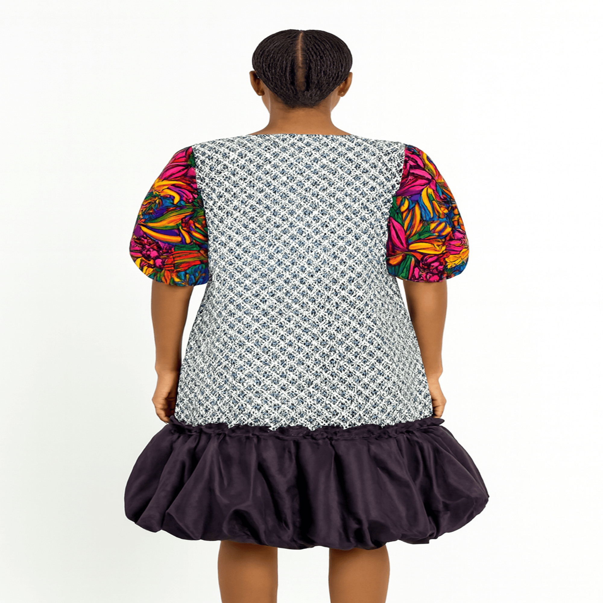 Demoke Ankara Short Dress - Image 2
