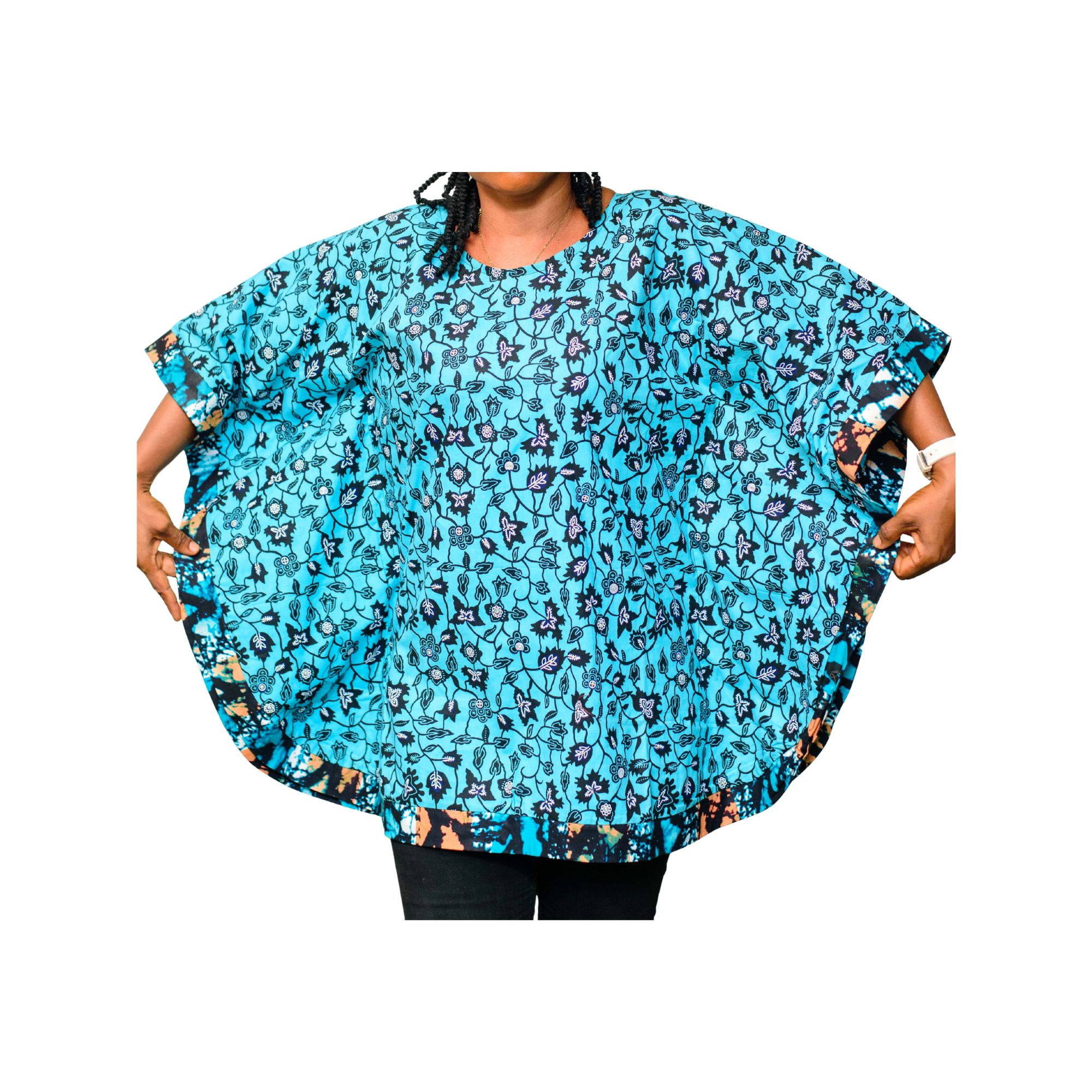 Oluremi Ankara Boubou Blouse With Embellished - Image 2