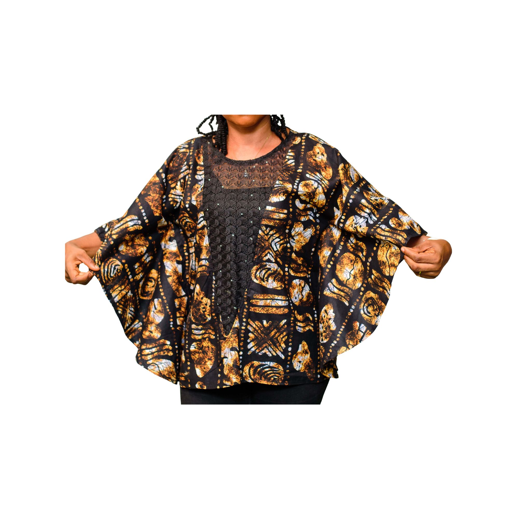 Abosede Ankara Boubou Blouse - Image 3