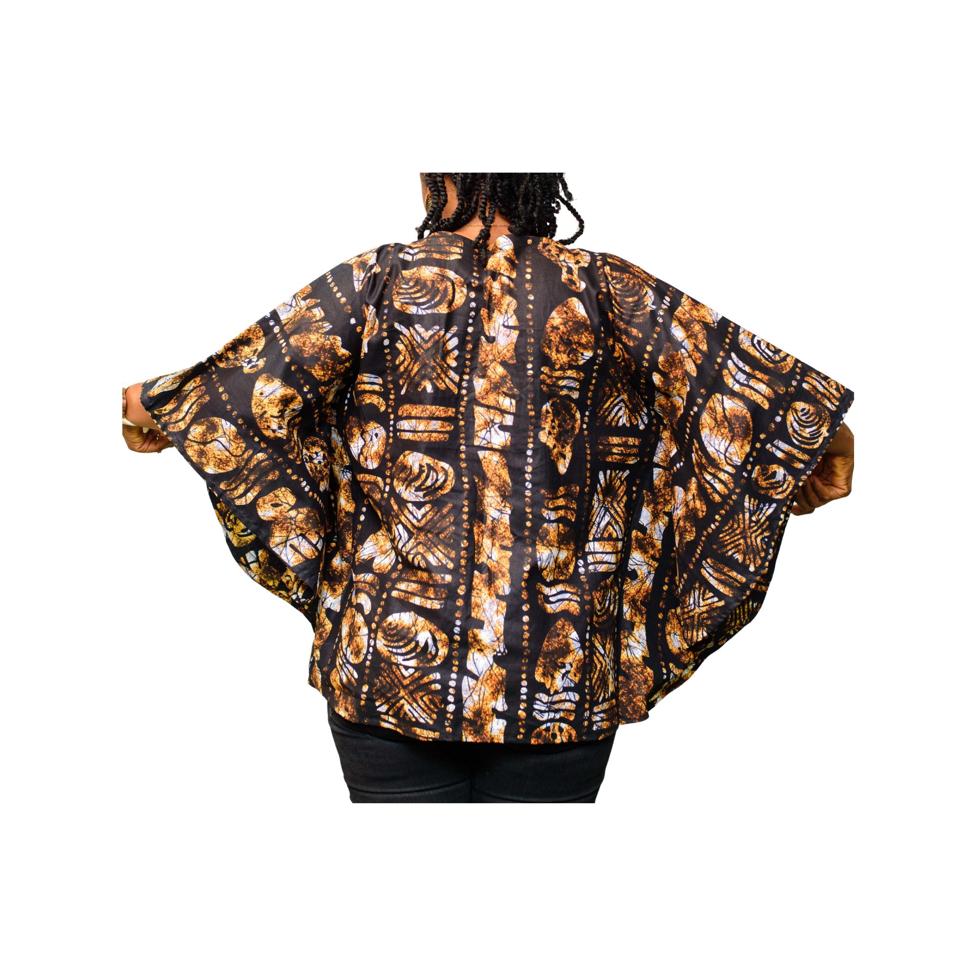 Abosede Ankara Boubou Blouse - Image 2