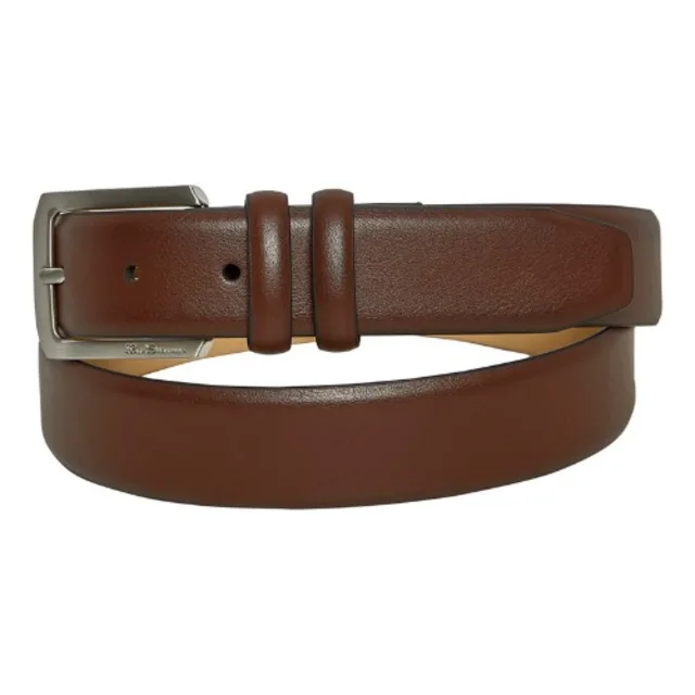 Ben Sherman Men’s Elm Smooth Grain Belt – Brown