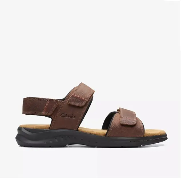 Clarks Mw Hapsford Creek Brown Tumb Leather Shoe