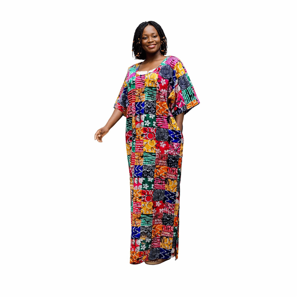 Frances Kaftan/ Shift  Long Dress With Headscarf