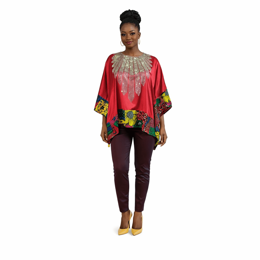 Barbara Materials And Ankara Blouse