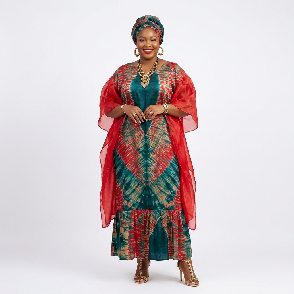 Luisa Radiant Adire Bubu Gown